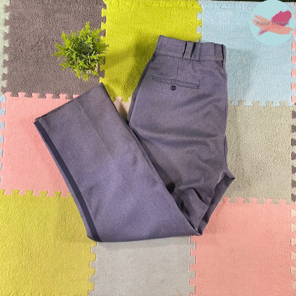 Vntg Elbeco Letter Carrier Lightweight Trousers Straight Fit w Pinstripe Comfort